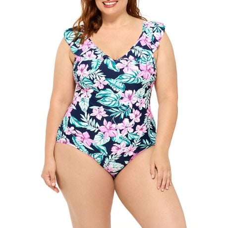 Lands' End Women's D-Cup Tummy Control Cap Sleeve X-Back One Piece Swimsuit  - Macy's