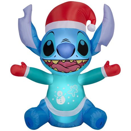 Christmas Inflatable Stitch in Santa Hat, Christmas Inflatable Stitch in