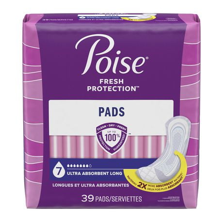 POISE ULTRA PAD FRESH PROTECTION LNG 39 Walmart Canada   6000206072591 