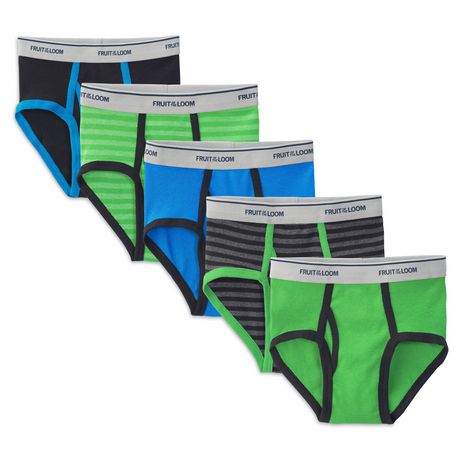 Fruit of the Loom Boys' Fashion Briefs, 5-Pack | Walmart.ca