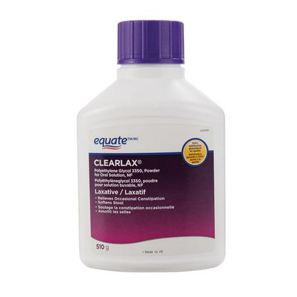 Equate Clearlax Polyethylene  Glycol 3350 Powder, 510 g