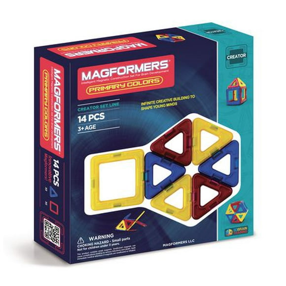 Magformers Primary Colors 14 Piece Construction Toy Set