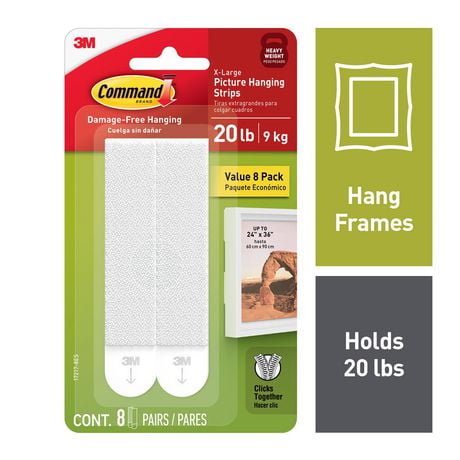 Command Picture Hanging Strips, 17217-8EF, Hanging Strips17217-8EF