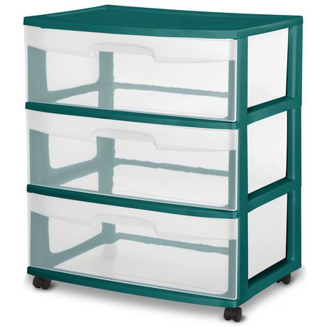 drawer sterilite plastic organizer wide clothes cart drawers walmart storage