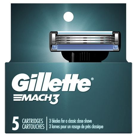 Gillette Mach3 Razor for Men, 5 Refills