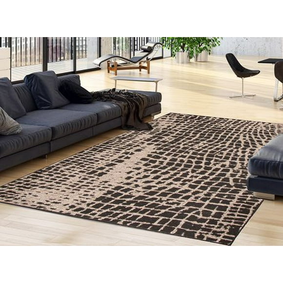 ECARPET Indoor Outdoor Area Rug for Patio, Deck, Living Room Sisal Safari Collection