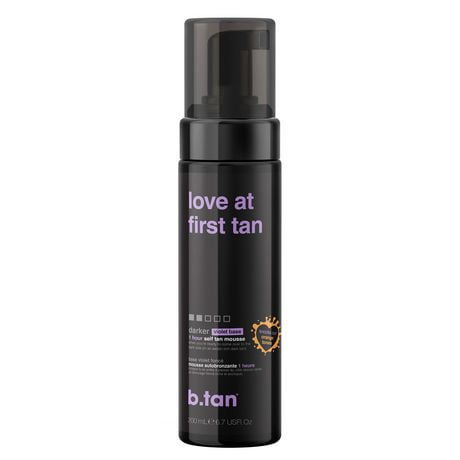 Love at first tan Self Tan Mousse, 1 hour violet based tan mousse