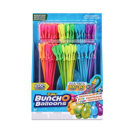 Bunch O Balloons Tropical Party 200+ Water Balloons, By Zuru - Walmart.ca