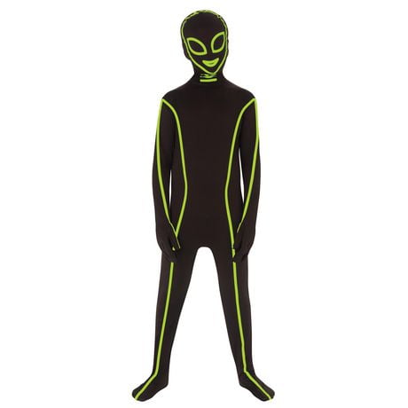 Boys' Glow In The Dark Alien Morphsuit Costume L. Walmart Exclusive ...