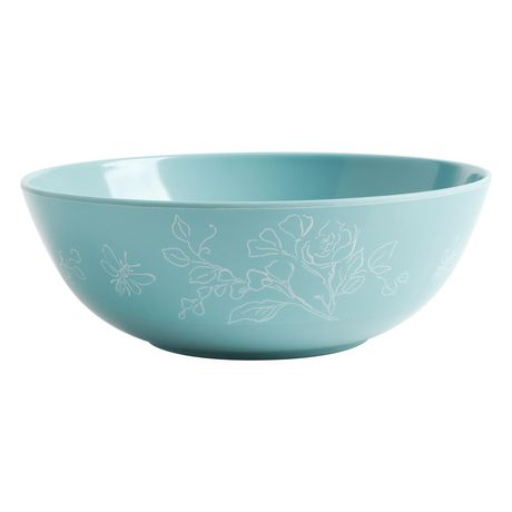 Martha Stewart Dragonfly Teal 12-Piece Melamine Dinnerware Set