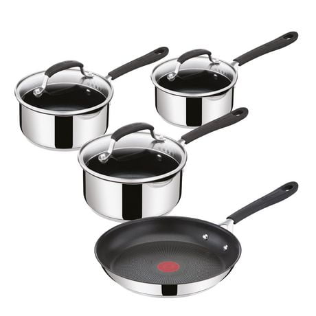 Tefal Jamie Oliver Quick & Easy Stainless Steel 7 Piece Cookware Set, 7 piece set