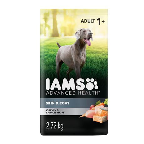 Iams Advanced Health Skin & Coat Chicken & Salmon Adult Dry Dog Food, 2.72-12.2kg