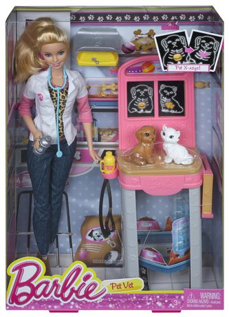 barbie careers pet vet doll and playset