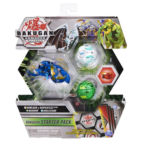  Bakugan Starter Pack 3-Pack, Serpenteze, Collectible Action  Figures, for Ages 6 and up (Styles May Vary) : Toys & Games