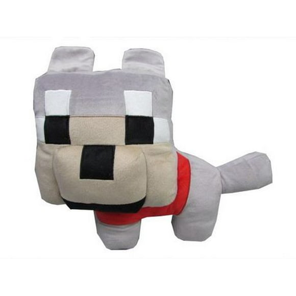 Minecraft Wolf Plush Stuffed Pillow Buddy, 100% Polyester