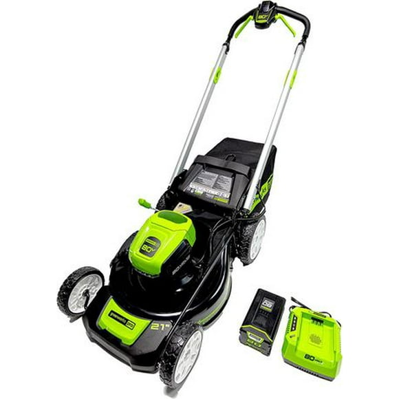Greenworks 80V 21" Self-Propelled Lawn Mower, 4.0Ah Battery and Charger Included