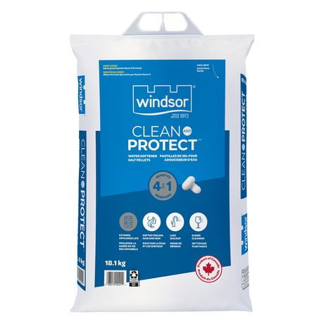 Pastilles de sel adoucisseur d'eau Clean & Protect de Windsor 18,1 kg