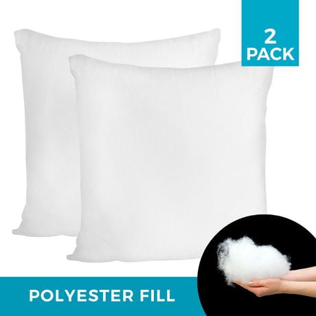Polyester Throw Pillow Insert Assorted Sizes, 2-Pack