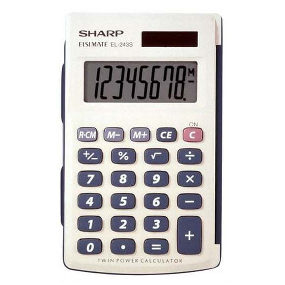 SHARP EL243SB Handheld Calculator, Twin-Powered handheld calc