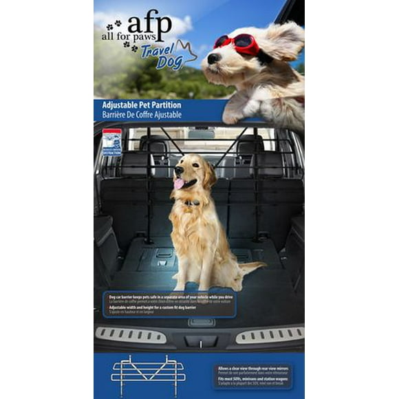 Barrière de coffre ajustable Travel Dog All for Paws pour chiens