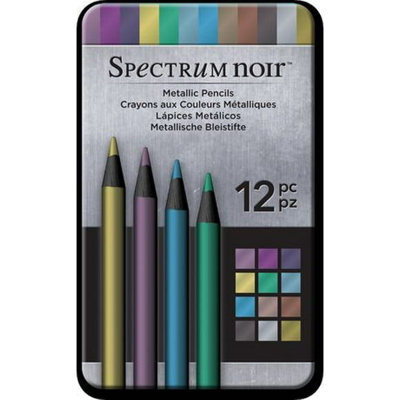 Crayons aux couleurs métalliques Spectrun Noir