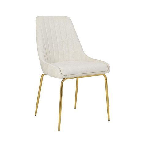 Home Gear Set of 2 Gold Frame Channel Back Dining Chair | Walmart Canada