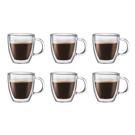 Lait Gratuit Cuillère en Verre Thé Latte Tasse en Verre Borosilicate pour Cappuccino Jus et Eau Verres à Double Paroi Lot de 4-400ml Verres à Café Mug 
