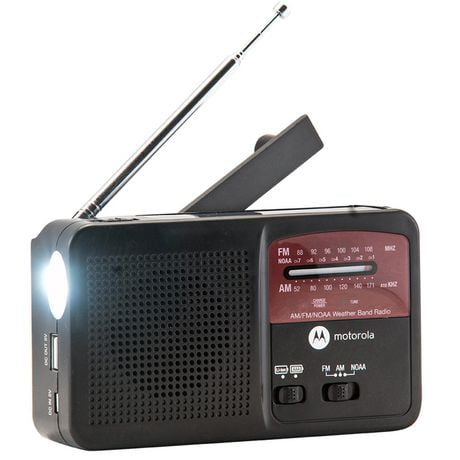 motorola weather radio noaa fm am radios atmos portable rechargeable flashlight depot mot