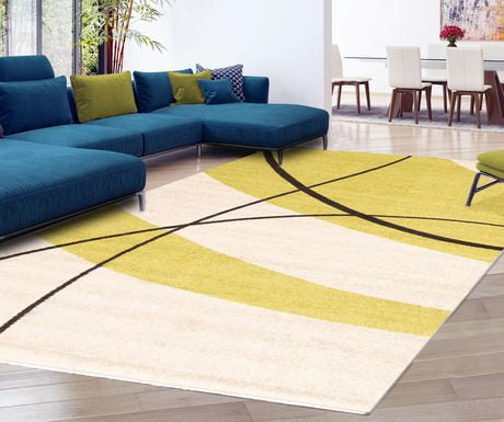 ECARPET Contemporary Area Rug Swirl Lines Abstract Carpet Cosi   6000205083571 