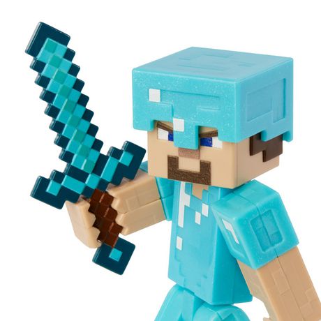 Minecraft Comic Maker Steve In Diamond Armor Action Figure | Walmart Canada