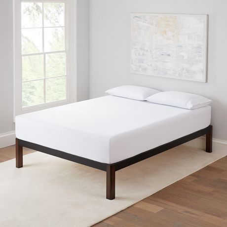 Mainstays Metal Bed Frame With Wood, Twin Bed Frame Under $100
