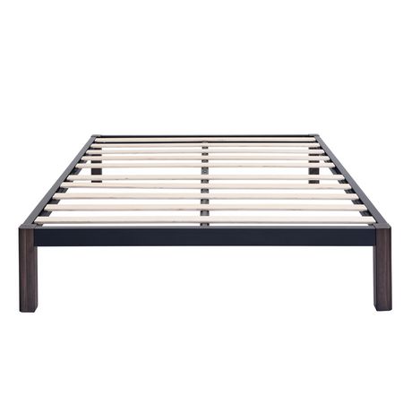 Mainstays Metal Bed Frame With Wood, Can You Use Wood Slats With A Metal Bed Frame