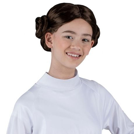 STAR WARS Princesse Leia Youth Wig - Perruque synthétique à double chignon taille unique