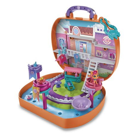 My Little Pony Mini World Magic Compact Creation Maretime Bay Toy - Portable Playset with Sunny Starscout Pony, Ages 5 and up