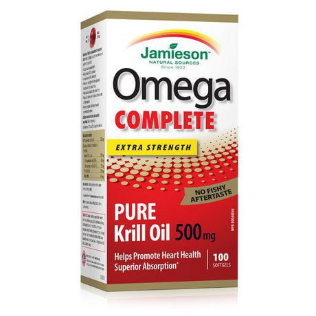 Jamieson Omega Complete Extra Strength Super Krill Oil 500 mg Softgels, 100 softgels