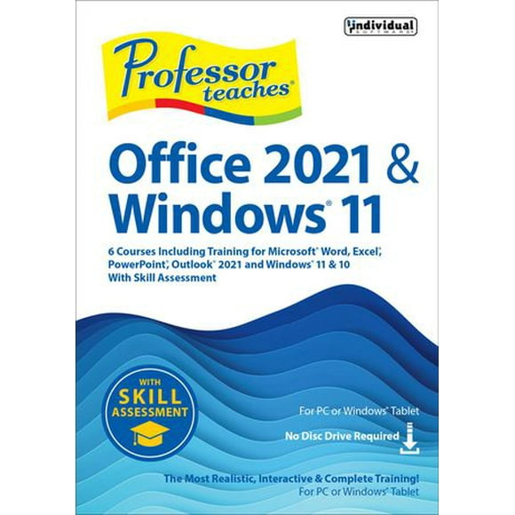 Le Professeur Enseigne Office 2021 et Windows 11 avec un Ensemble de Tutoriels de 6 Cours d'Évaluation des Compétences [Code Numérique]