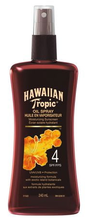Hawaiian Tropic Moisturizing Spf 4 Sunscreen Oil Spray ...