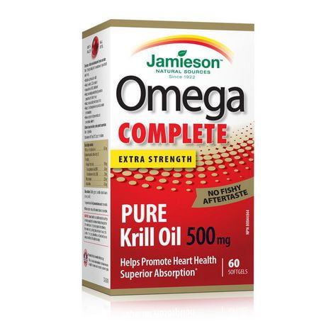Jamieson Omega Complete Extra Strength Krill Oil 500 mg Softgels, 60 softgels