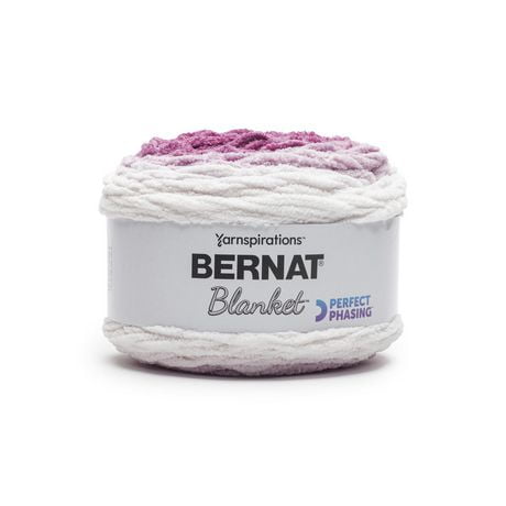 Bernat® Blanket Perfect Phasing Yarn, Polyester #6 Super Bulky, 10.5oz/300g, 220 Yards, New chenille-style yarn