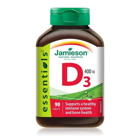 Jamieson Vitamin D3 400 IU Tablets 90 Tablets Walmart Ca   6000197085448 