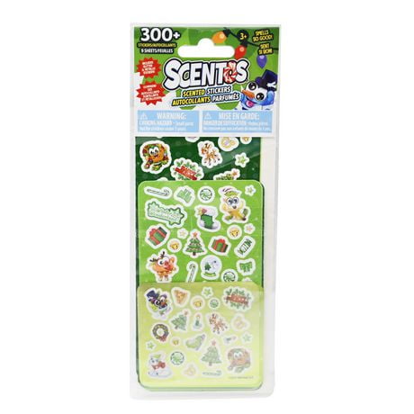 Scentos - Christmas Scented Stickers - Green, Green Stickers