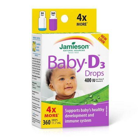 Jamieson Baby-D Vitamin D3 400 IU Droplets, 11.7 mL