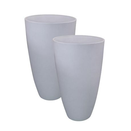 Angelo Décor MenzoMix 20-inch tall, 11.5-inch Diameter Adora Planter, Set of 2 (White)