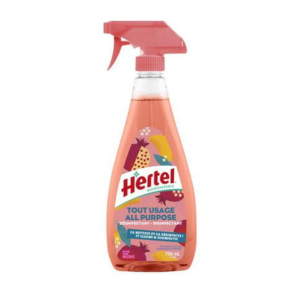 Nettoyant tout-usage à vaporiser désinfectant Hertel au parfum de grenade et mangue 700 ml
