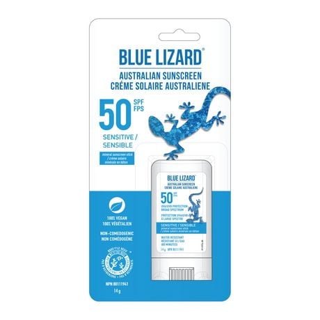 Bâton de protection solaire minérale sensible Blue Lizard FPS 50 14g
