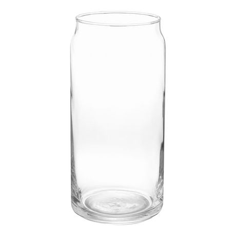 Mainstays 20 oz Clear Can Shaped Drinking Glass, Beer Can Drinking Glass