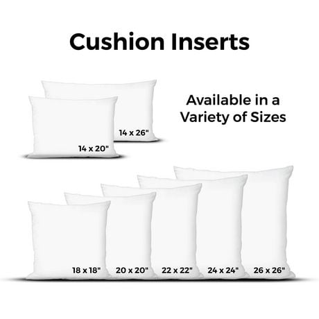 Premium Feather Throw Pillow Insert in Assorted Sizes
