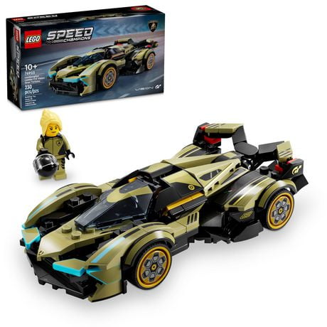 LEGO Speed Champions Lamborghini Lambo V12 Vision GT Super Car, Formula 1 Vehicle Toy, Driving Playset, Buildable Model Set for Kids, Lamborghini Car, Gift for Kids and Gaming Fans, F1 Toy Car, 76923, Includes 230 Pieces, Ages 10+