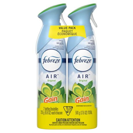 Febreze Odor-Eliminating Air Freshener, with Gain Original Scent, 2 Count, 500 g
