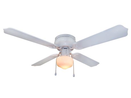 Home Trends 42 Single Light White Flushmount Ceiling Fan